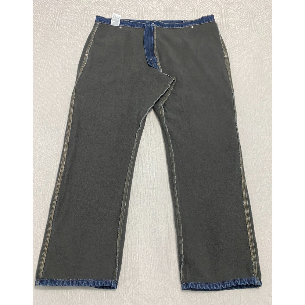 Wrangler Mens 38x30 Blue Fleece Lined Carpenter Jeans Denim Relaxed Fit - Picture 2 of 9